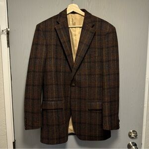Brown/Burgundy Wool Blazer - 40R